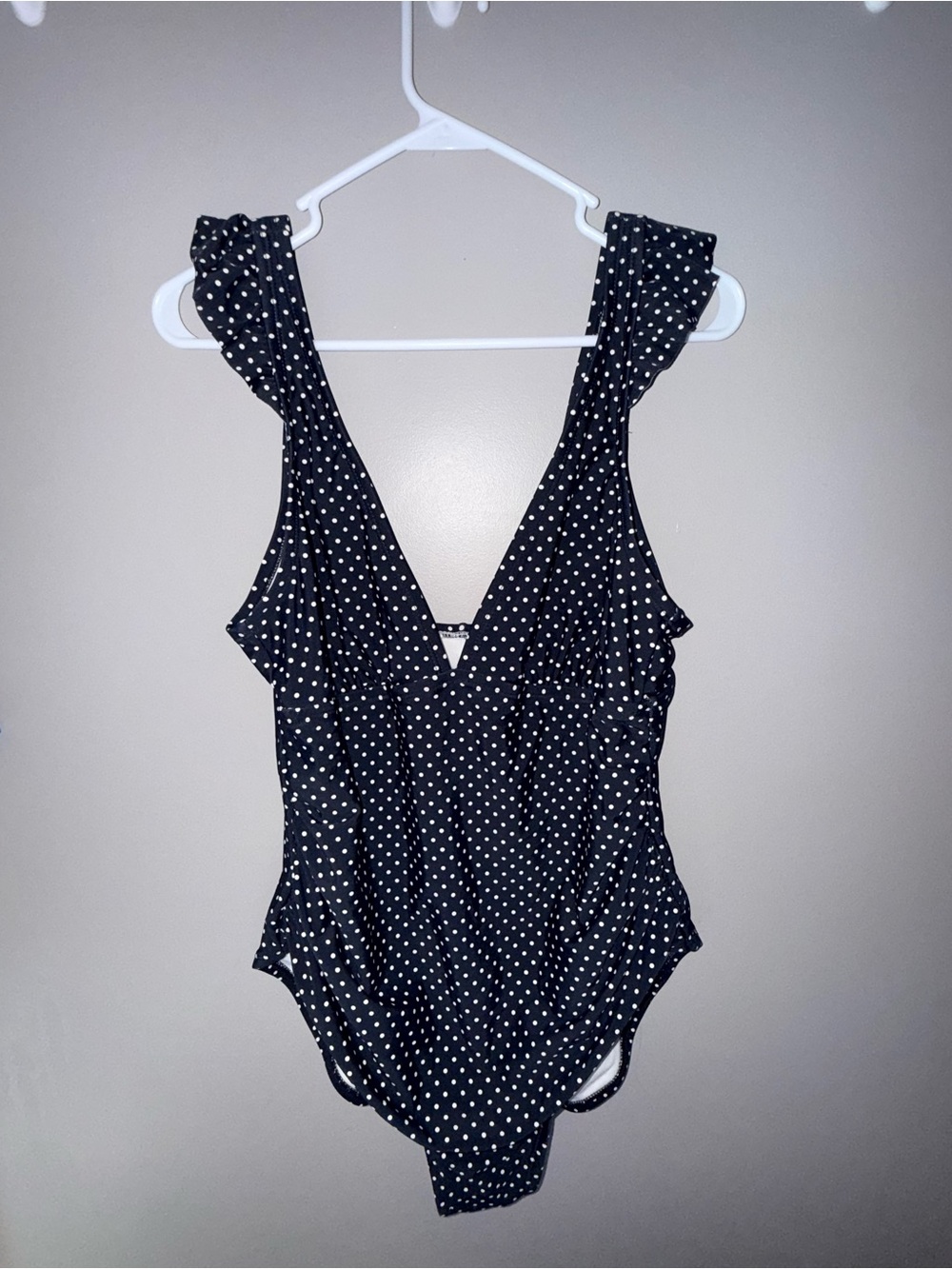 Shade & Shore Black Polka Dot One-Piece Swimsuit